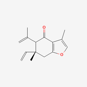 (6R)-6-ethenyl-3,6-dimethyl-5-prop-1-en-2-yl-5,7-dihydro-1-benzofuran-4-one