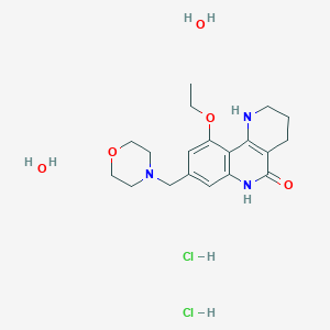 10-ethoxy-8-(morpholin-4-ylmethyl)-2,3,4,6-tetrahydro-1H-benzo[h][1,6]naphthyridin-5-one;dihydrate;dihydrochloride