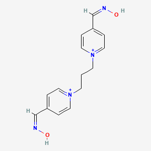 (NZ)-N-[[1-[3-[4-[(Z)-hydroxyiminomethyl]pyridin-1-ium-1-yl]propyl]pyridin-1-ium-4-yl]methylidene]hydroxylamine