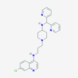 4-Quinolinamine, 7-chloro-N-(3-(4-((di-2-pyridinylmethyl)amino)-1-piperidinyl)propyl)-