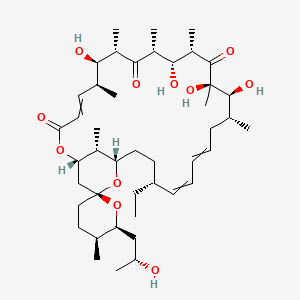 (1S,5'S,6S,6'S,7R,8S,10R,11R,12S,14R,15S,16R,22R,25S,27R,29R)-22-ethyl-7,11,14,15-tetrahydroxy-6'-[(2R)-2-hydroxypropyl]-5',6,8,10,12,14,16,29-octamethylspiro[2,26-dioxabicyclo[23.3.1]nonacosa-4,18,20-triene-27,2'-oxane]-3,9,13-trione