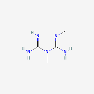 molecular formula C4H11N5 B10858566 1-Carbamimidoyl-1,2-dimethylguanidine 