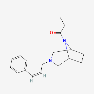 1-[3-[(Z)-3-phenylprop-2-enyl]-3,8-diazabicyclo[3.2.1]octan-8-yl]propan-1-one