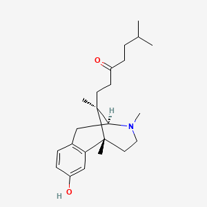 1-[(1R,9S,13R)-4-hydroxy-1,10,13-trimethyl-10-azatricyclo[7.3.1.02,7]trideca-2(7),3,5-trien-13-yl]-6-methylheptan-3-one