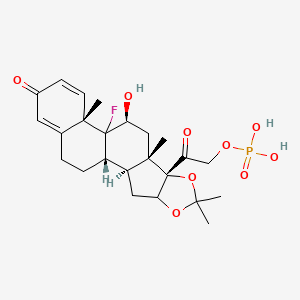 9-Fluoro-11beta,21-dihydroxy-16alpha,17-(isopropylidenedioxy)pregna-1,4-diene-3,20-dione 21-(dihydrogen phosphate)