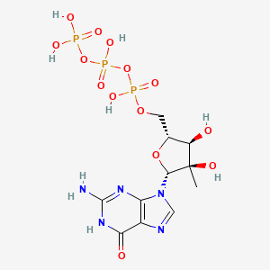 [[(2R,3R,4R,5R)-5-(2-amino-6-oxo-1H-purin-9-yl)-3,4-dihydroxy-4-methyl-tetrahydrofuran-2-yl]methoxy-hydroxy-phosphoryl] phosphono hydrogen phosphate