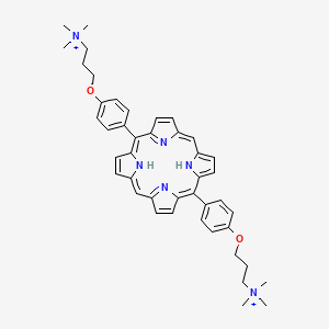 molecular formula C44H50N6O2+2 B10859668 Exeporfinium CAS No. 756818-36-7