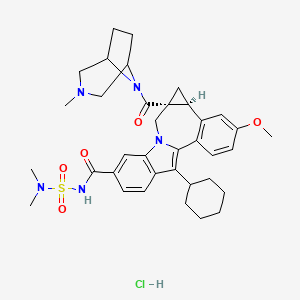 molecular formula C36H46ClN5O5S B10859671 Beclabuvirhydrochloride 