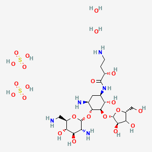 molecular formula C21H49N5O22S2 B10859683 Butirosin sulphate 