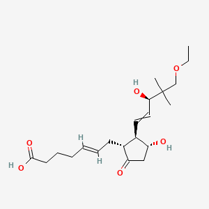 molecular formula C21H34O6 B10859729 (E)-7-[(1R,2R,3R)-2-[(3R)-5-ethoxy-3-hydroxy-4,4-dimethylpent-1-enyl]-3-hydroxy-5-oxocyclopentyl]hept-5-enoic acid 