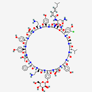 molecular formula C113H144ClN21O35 B10859740 Ramoplanin A'2 CAS No. 124884-29-3