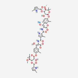 molecular formula C55H58N5NaO20 B10859753 Coumermycin sodium CAS No. 4575-42-2