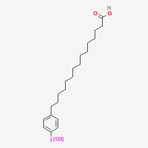 molecular formula C21H33IO2 B10859765 Iocanlidic acid (123I) CAS No. 74855-17-7