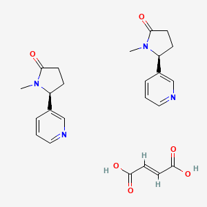 molecular formula C24H28N4O6 B10859774 Cotinine fumarate CAS No. 5695-98-7