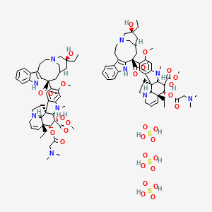 molecular formula C96H132N10O30S3 B10859800 Vinglycinate sulfate CAS No. 7281-31-4