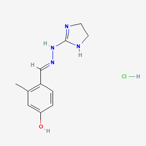 molecular formula C11H15ClN4O B10859817 Idralfidine CAS No. 95668-39-6