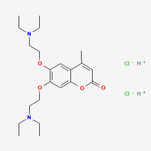 2H-1-benzopyran-2-one, 6,7-bis(2-(diethylamino)ethoxy)-4-methyl-, dihydrochloride