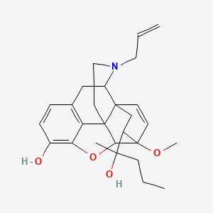 19-(2-Hydroxypentan-2-yl)-15-methoxy-5-prop-2-enyl-13-oxa-5-azahexacyclo[13.2.2.12,8.01,6.02,14.012,20]icosa-8(20),9,11,16-tetraen-11-ol