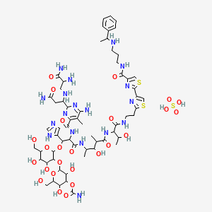 molecular formula C61H90N18O25S3 B10859875 Pepleomycin sulfate 