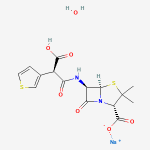 molecular formula C15H17N2NaO7S2 B10859895 Ticarcillin monosodium 