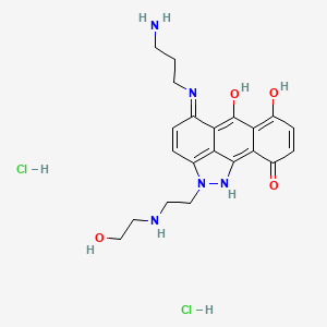 molecular formula C21H27Cl2N5O4 B10859930 Piroxantrone hydrochloride CAS No. 105118-12-5