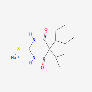 molecular formula C12H19N2NaO2S B10859947 Spirobarbital sodium CAS No. 12262-77-0