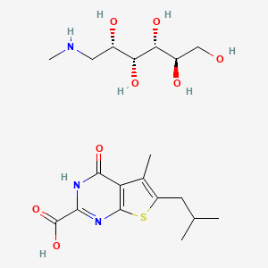 molecular formula C19H31N3O8S B10859967 Tiprinast meglumine CAS No. 83198-90-7