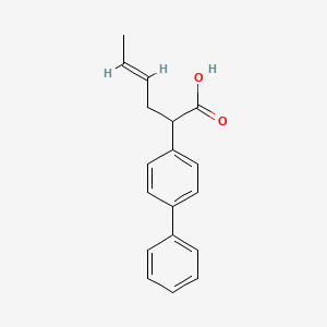 molecular formula C18H18O2 B10860012 Xenyhexenic Acid CAS No. 447465-23-8