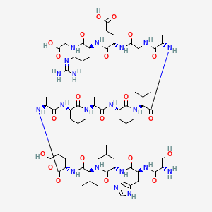 Glycine, L-seryl-L-histidyl-L-leucyl-L-valyl-L-alpha-glutamyl-L-alanyl-L-leucyl-L-alanyl-L-leucyl-L-valyl-L-alanylglycyl-L-alpha-glutamyl-L-arginyl-