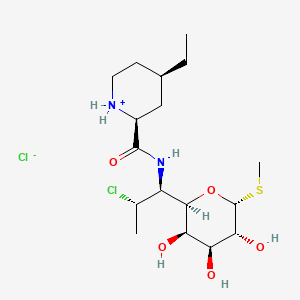 (2S,4R)-N-[(1S,2S)-2-chloro-1-[(2R,3R,4S,5R,6R)-3,4,5-trihydroxy-6-methylsulfanyloxan-2-yl]propyl]-4-ethylpiperidin-1-ium-2-carboxamide;chloride