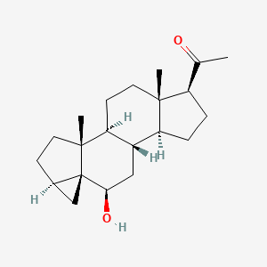 molecular formula C21H32O2 B10860057 1-[(1S,2R,5R,7R,8R,10S,11S,14S,15S)-8-hydroxy-2,15-dimethyl-14-pentacyclo[8.7.0.02,7.05,7.011,15]heptadecanyl]ethanone 