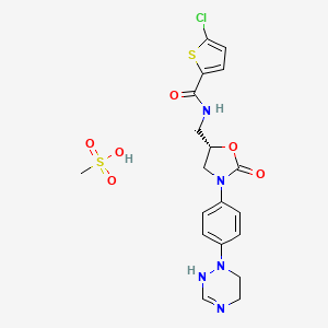 5-chloro-N-[[(5S)-3-[4-(5,6-dihydro-2H-1,2,4-triazin-1-yl)phenyl]-2-oxo-1,3-oxazolidin-5-yl]methyl]thiophene-2-carboxamide;methanesulfonic acid