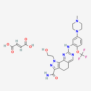 molecular formula C28H31F3N8O7 B10860072 NMS-P937 fumarate CAS No. 1263293-37-3