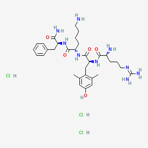 molecular formula C32H52Cl3N9O5 B10860085 Elamipretide hydrochloride CAS No. 2244098-12-0