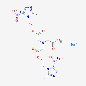 Sodium;2-[bis[2-[2-(2-methyl-5-nitroimidazol-1-yl)ethoxy]-2-oxoethyl]amino]acetic acid