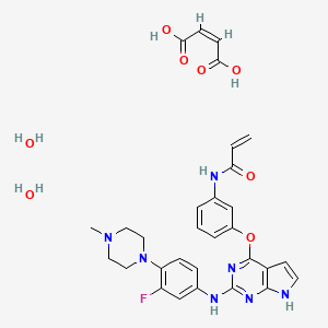 molecular formula C30H34FN7O8 B10860127 Abivertinib maleate CAS No. 1822357-78-7