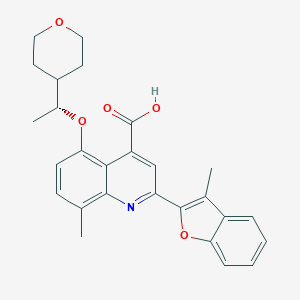 molecular formula C27H27NO5 B10860149 Posenacaftor CAS No. 615580-67-1