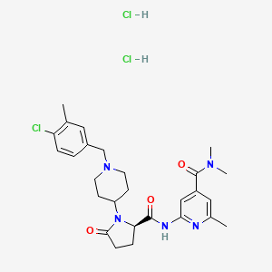 molecular formula C27H36Cl3N5O3 B10860155 Lazucirnon hydrochloride CAS No. 1372127-19-9