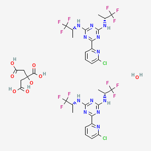 molecular formula C34H36Cl2F12N12O8 B10860178 Vorasidenib citrate CAS No. 2316810-02-1