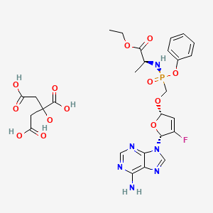 molecular formula C27H32FN6O13P B10860185 Rovafovir etalafenamide citrate CAS No. 1034559-30-2