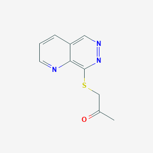 molecular formula C10H9N3OS B108602 1-Pyrido[2,3-d]pyridazin-8-ylsulfanylpropan-2-one CAS No. 18599-29-6