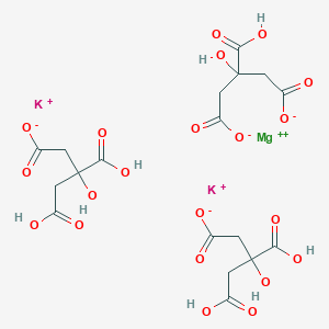 molecular formula C18H20K2MgO21 B10860226 magnesium;dipotassium;3-carboxy-3,5-dihydroxy-5-oxopentanoate;3-carboxy-3-hydroxypentanedioate 