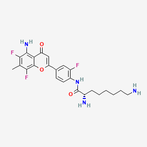 molecular formula C24H27F3N4O3 B10860250 Afp-464 free salt 