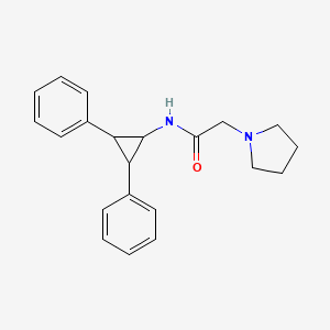 molecular formula C21H24N2O B10860259 N-(2,3-diphenylcyclopropyl)-2-pyrrolidin-1-ylacetamide 