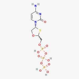 [[(2R,4R)-4-(4-amino-2-oxo-pyrimidin-1-yl)-1,3-oxathiolan-2-yl]methoxy-hydroxy-phosphoryl] phosphono hydrogen phosphate