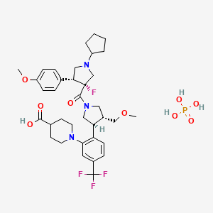 molecular formula C36H48F4N3O9P B10860313 Dersimelagon phosphate CAS No. 2490660-87-0