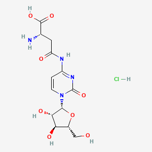 (2S)-2-amino-4-[[1-[(2R,3S,4S,5R)-3,4-dihydroxy-5-(hydroxymethyl)oxolan-2-yl]-2-oxopyrimidin-4-yl]amino]-4-oxobutanoic acid;hydrochloride