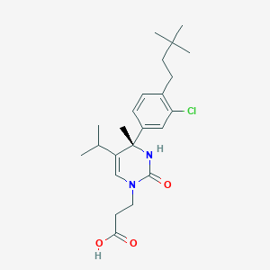 molecular formula C23H33ClN2O3 B10860342 Retezorogant CAS No. 1950570-48-5