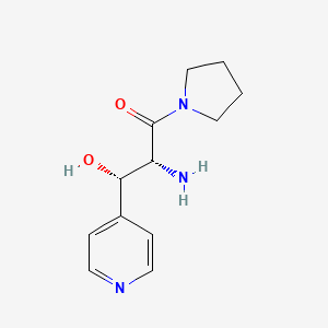 2-Amino-3-hydroxy-3-(pyridin-4-yl)-1-(pyrrolidin-1-yl)propan-1-one, (2R,3S)-