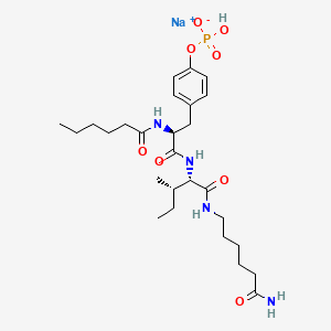 molecular formula C27H44N4NaO8P B10860400 Fosgonimeton sodium CAS No. 2091773-96-3